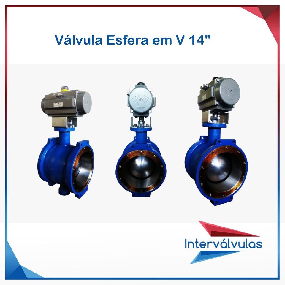 Valvula de Controle Rotativa Esfera Segmentada V Ball