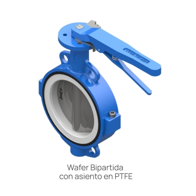 Wafer Bipartida con asiento en PTFE